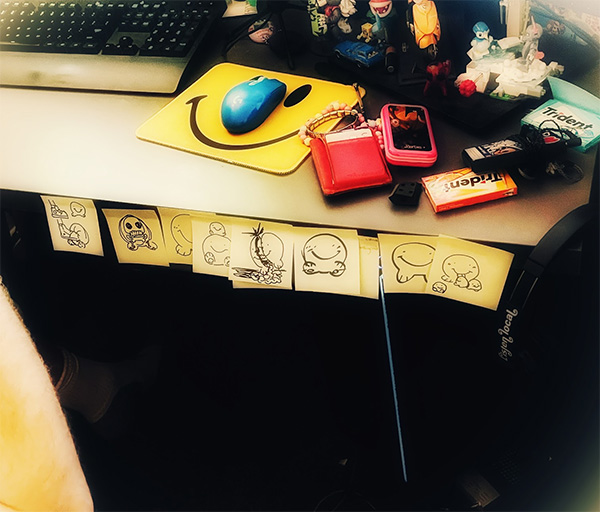 I hope she talks to me again. Looking at these glaggles she drew really hurts and they just sit here on my desk and it sucks.